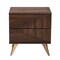 Baxton Studio Graceland Mid-Century Modern Transitional Walnut Brown Finished Wood 2-Drawer Nightstand 233-13277-ZORO - alternate 2